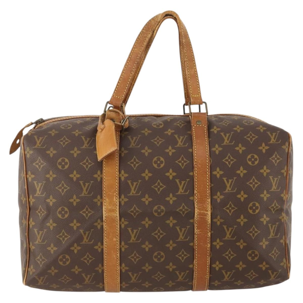 LOUIS VUITTON Monogram Sac Souple 45 Boston Bag M41624 LV Auth ka1790