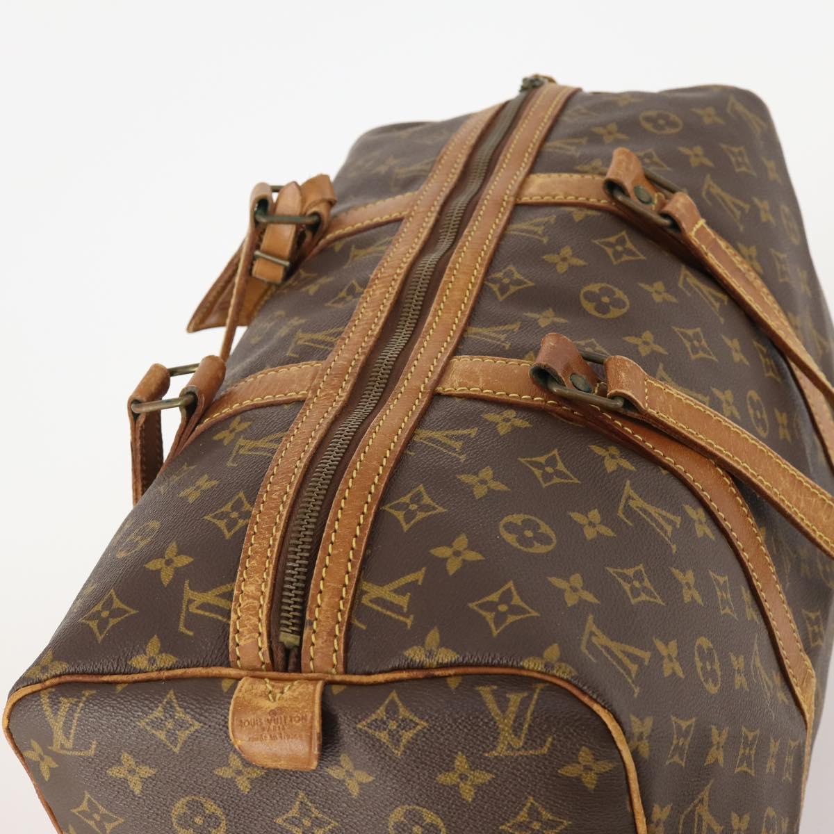 LOUIS VUITTON Monogram Sac Souple 45 Boston Bag M41624 LV Auth ka1790