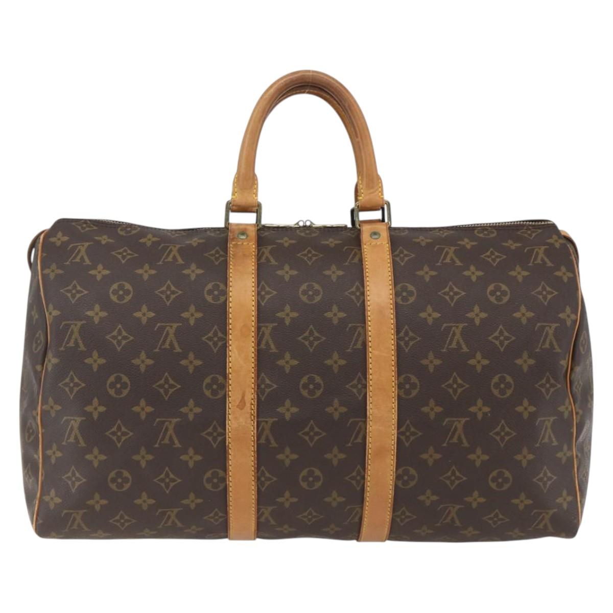 LOUIS VUITTON Monogram Keepall 45 Boston Bag M41428 LV Auth ka1807