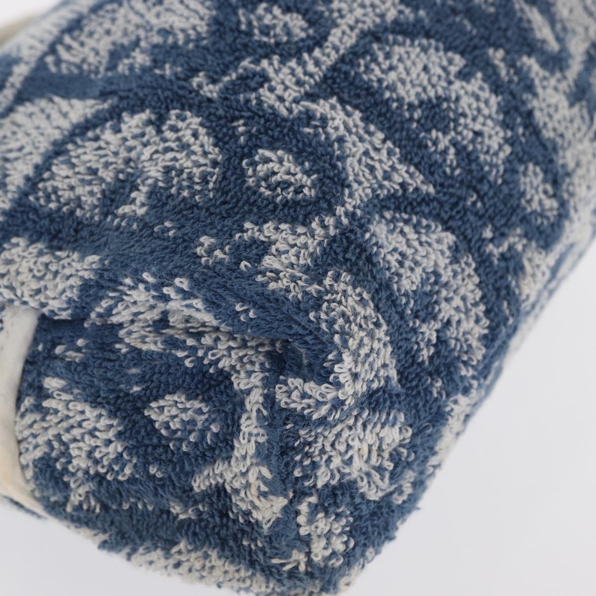 Christian Dior Trotter Canvas Hand Bag Pile Blue Auth ka1808A