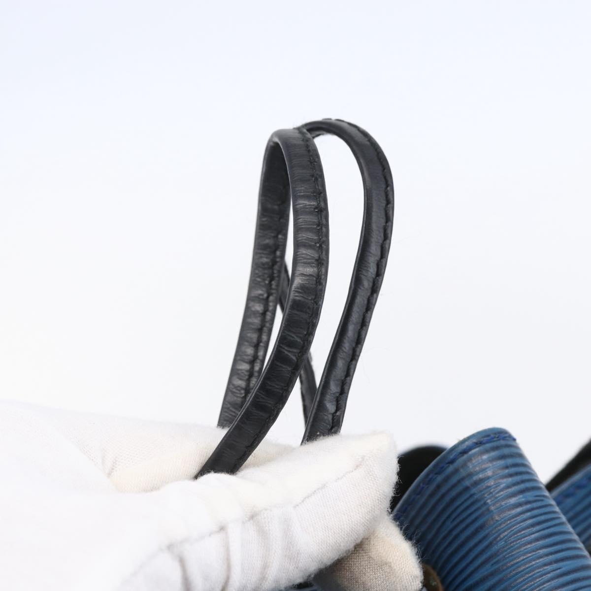 LOUIS VUITTON Epi Petit Noe Shoulder Bag Bicolor Black Blue M44152 Auth ka181