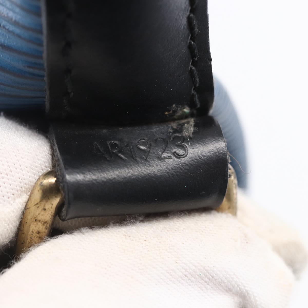 LOUIS VUITTON Epi Petit Noe Shoulder Bag Bicolor Black Blue M44152 Auth ka181