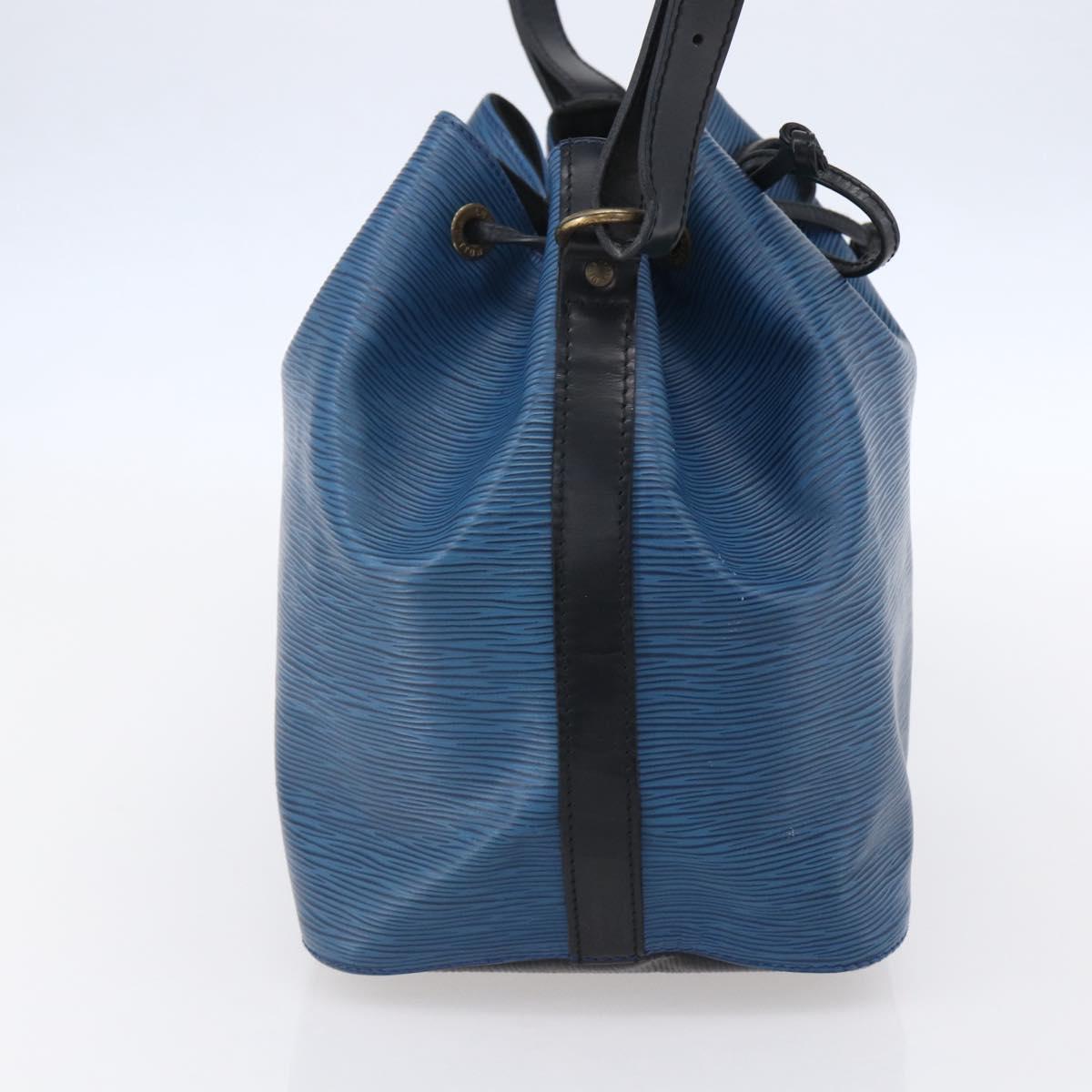 LOUIS VUITTON Epi Petit Noe Shoulder Bag Bicolor Black Blue M44152 Auth ka181