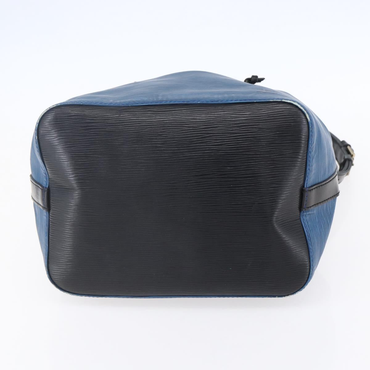 LOUIS VUITTON Epi Petit Noe Shoulder Bag Bicolor Black Blue M44152 Auth ka181