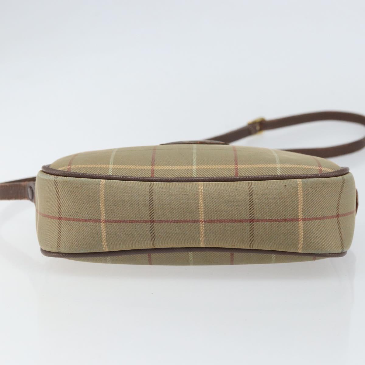 Burberrys Nova Check Shoulder Bag Canvas Beige Gold Auth ka1816