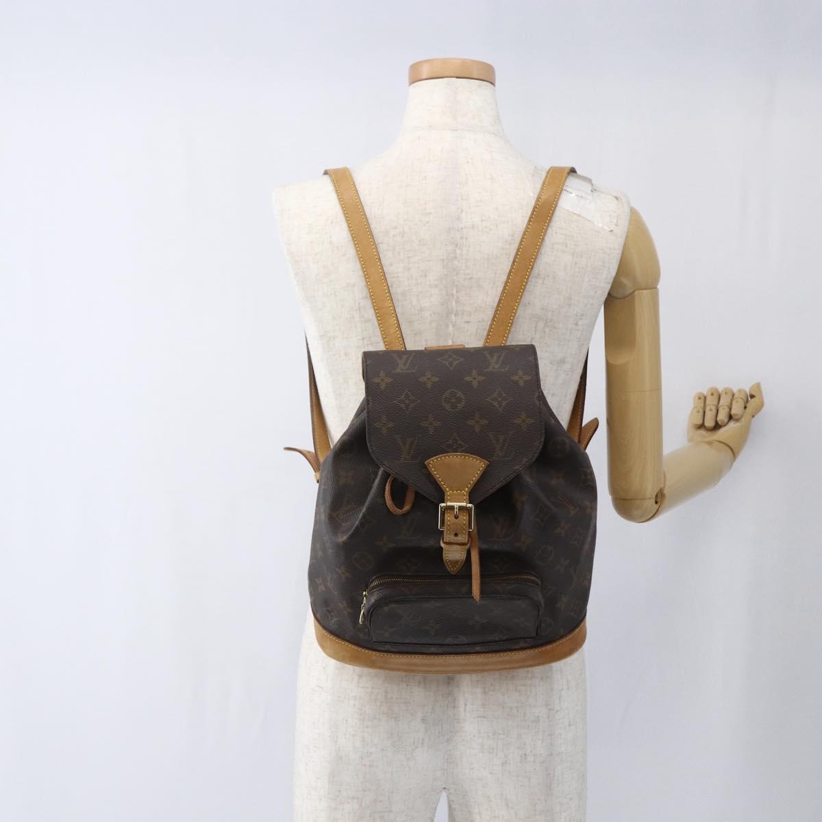 LOUIS VUITTON Monogram Montsouris MM Backpack M51136 LV Auth ka1825