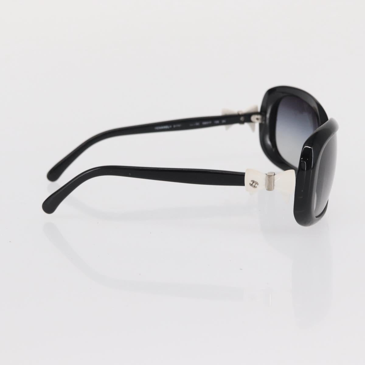 CHANEL Sunglasses plastic Black CC Auth ka1827