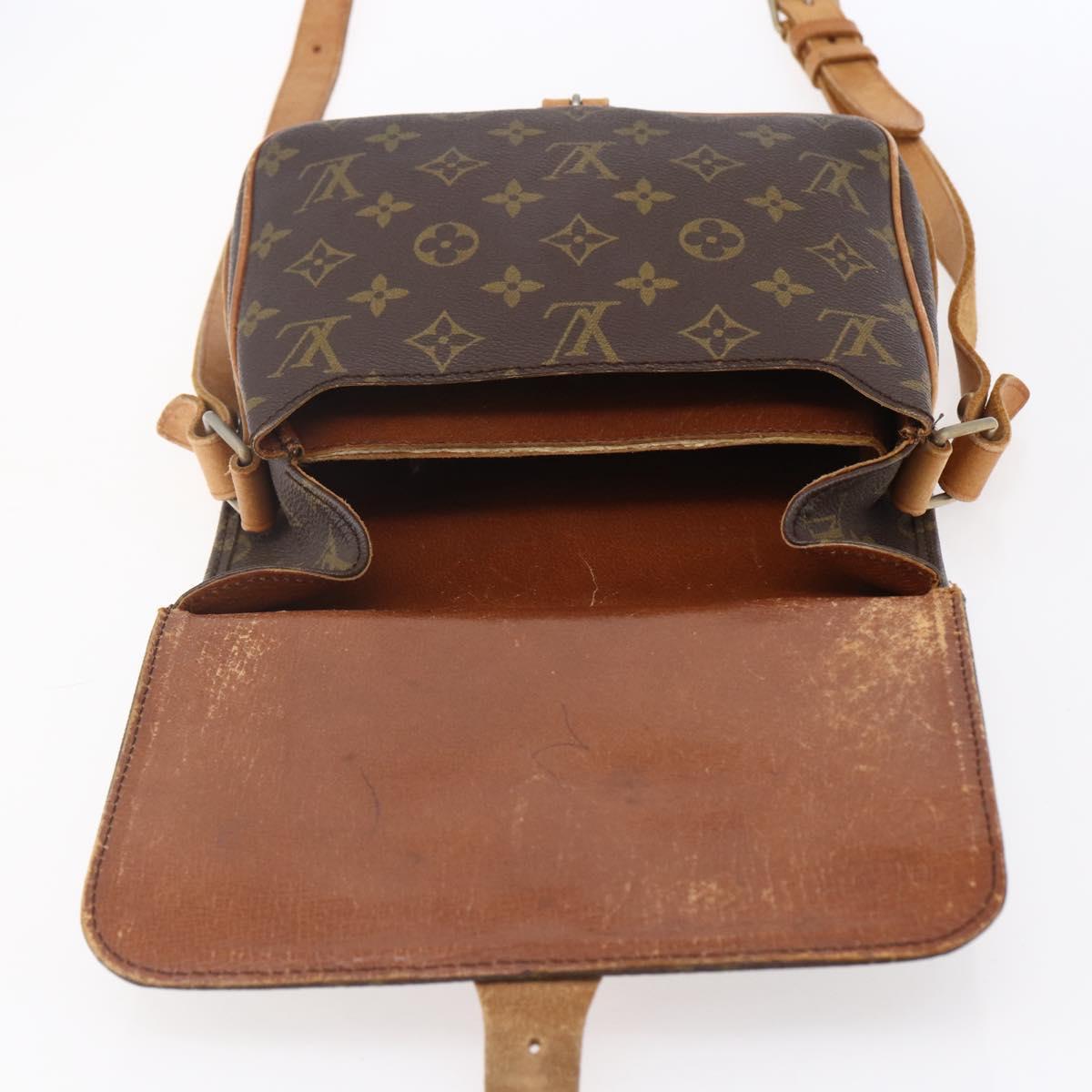 LOUIS VUITTON Monogram Cartouchiere MM Shoulder Bag Vintage M51253 LV Auth ka183