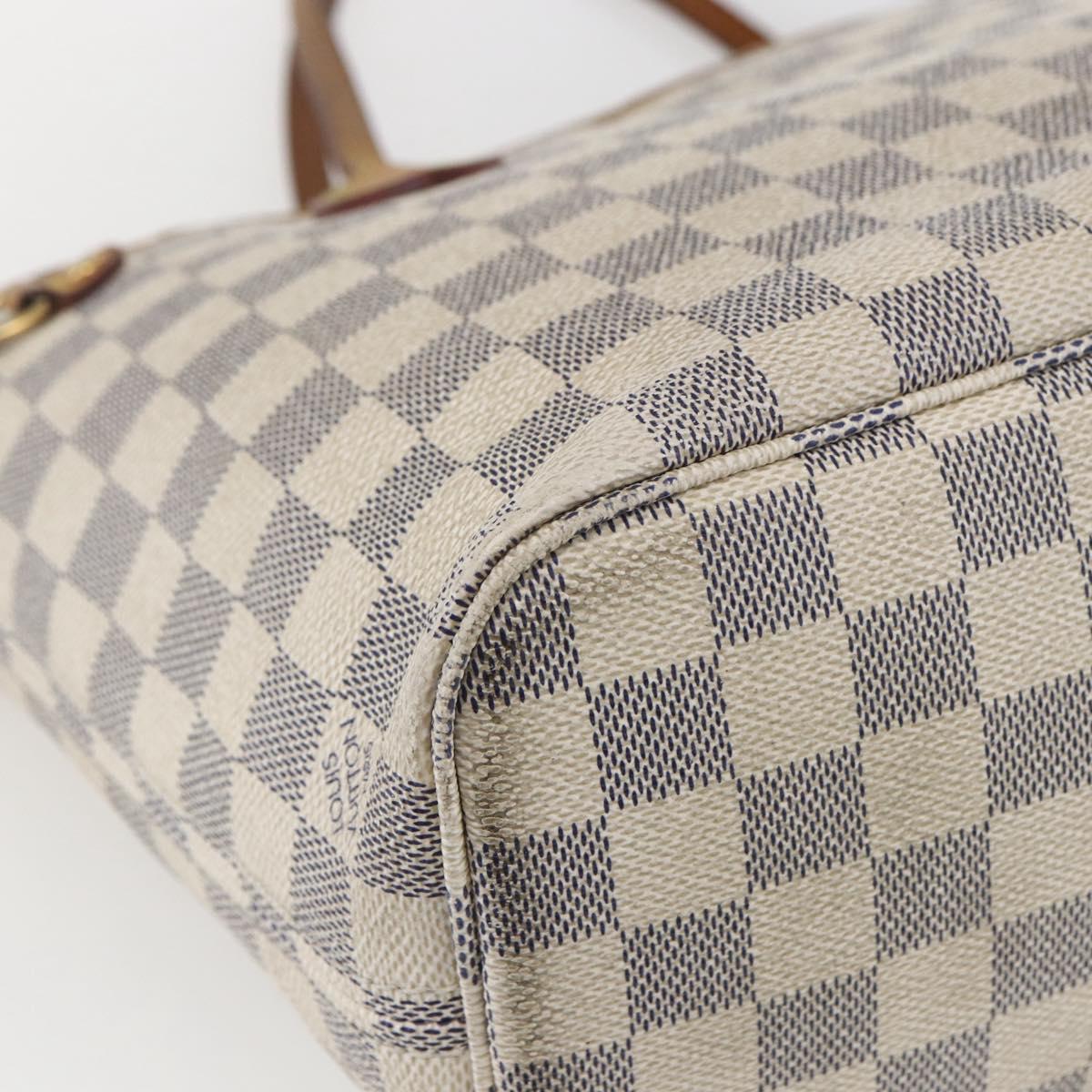 LOUIS VUITTON Damier Azur Neverfull PM Tote Bag N41362 LV Auth ka1836