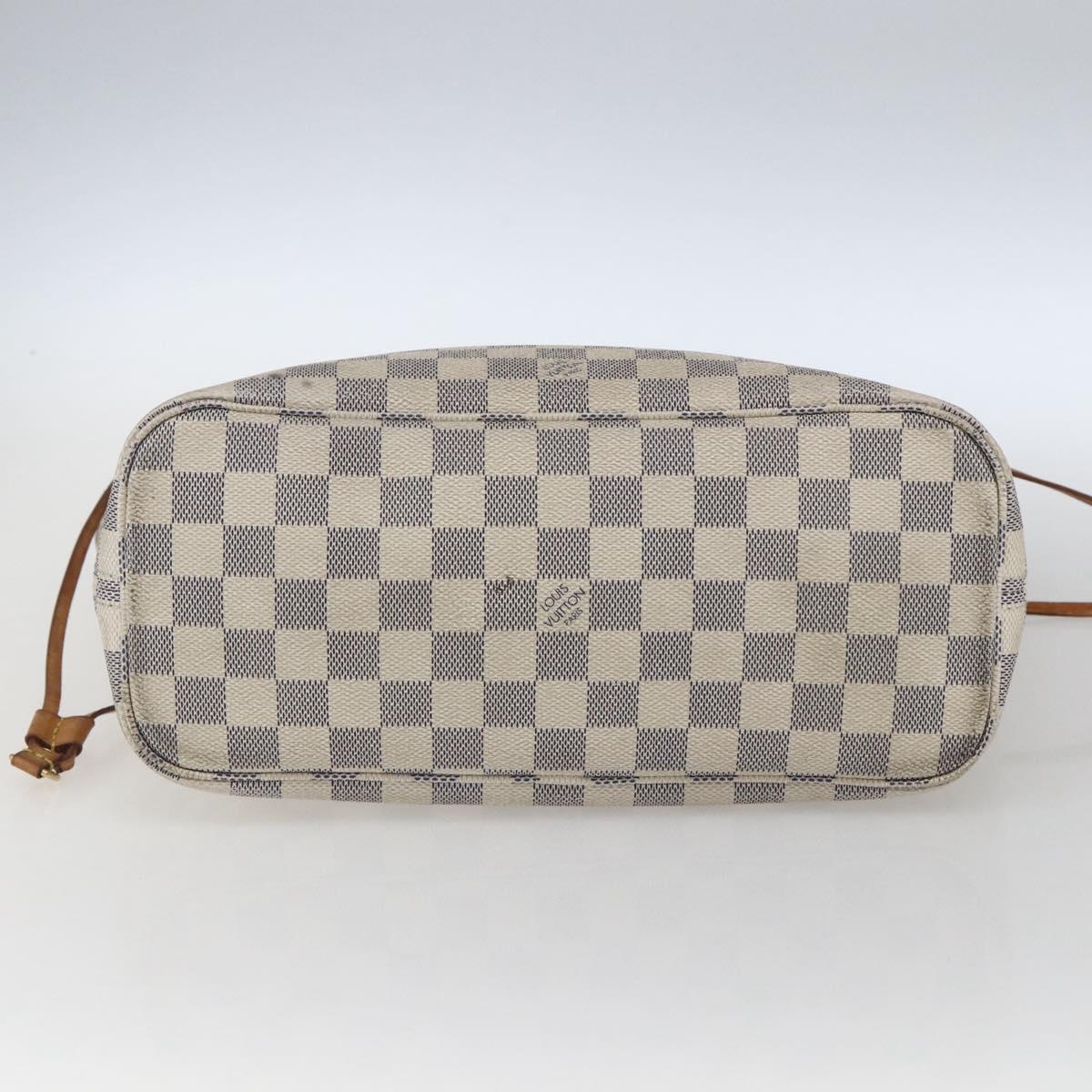 LOUIS VUITTON Damier Azur Neverfull PM Tote Bag N41362 LV Auth ka1836