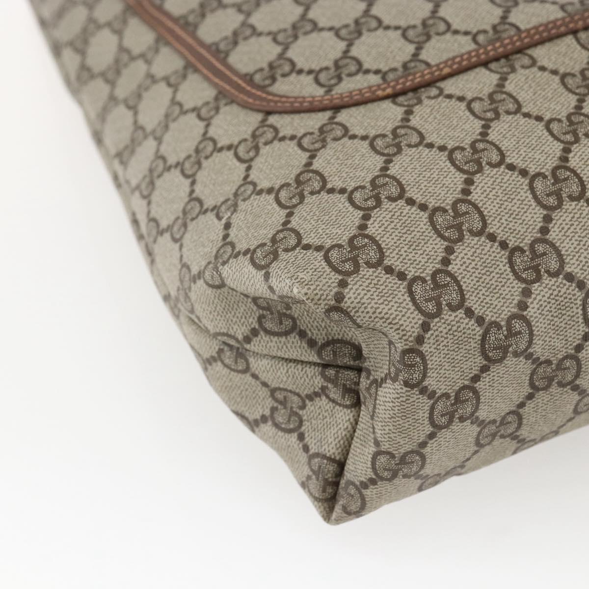 GUCCI GG Supreme Web Sherry Line Tote Bag PVC Beige Red 89 02 003 Auth ka1847A