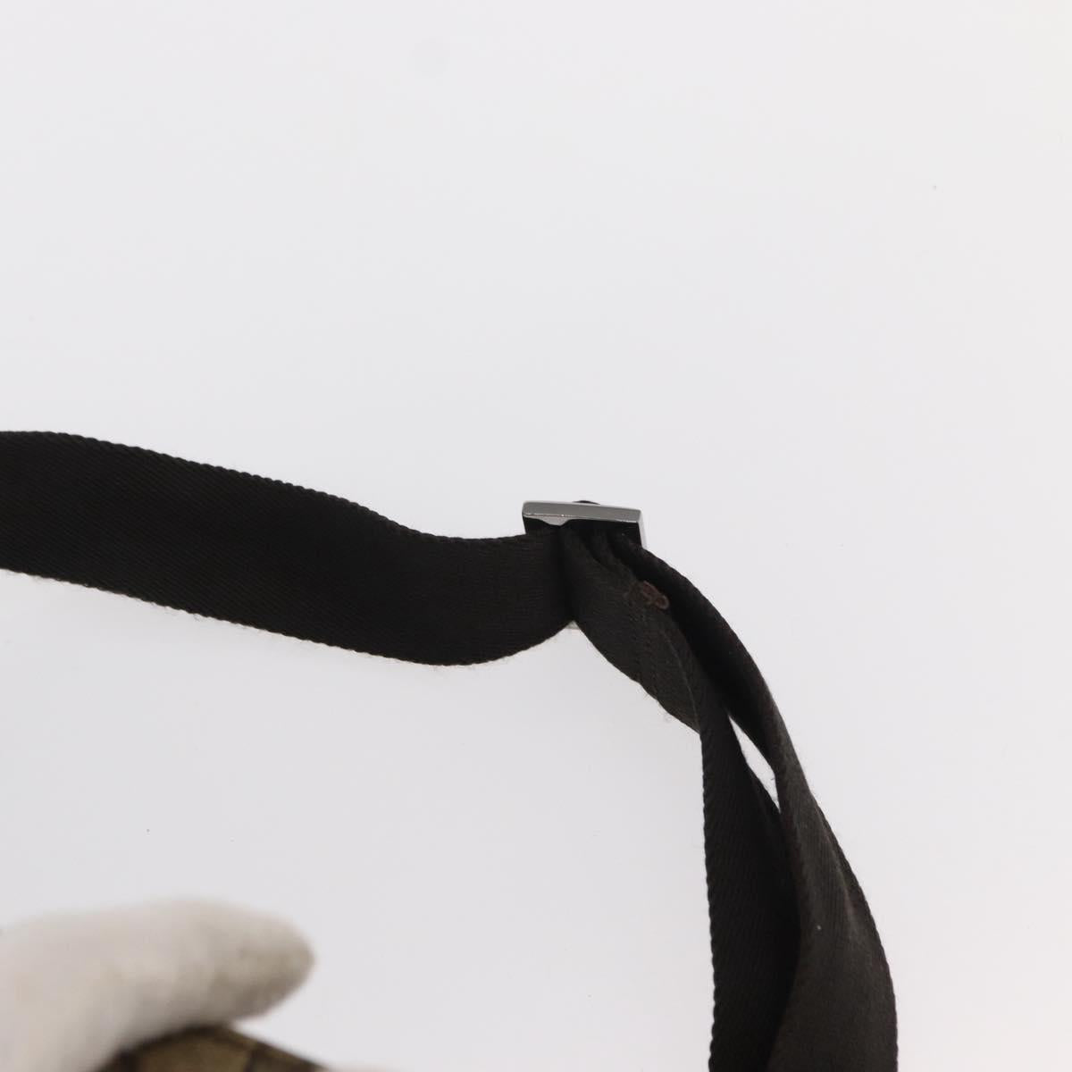 GUCCI GG Supreme Waist bag PVC Beige Silver 28566 Auth ka185