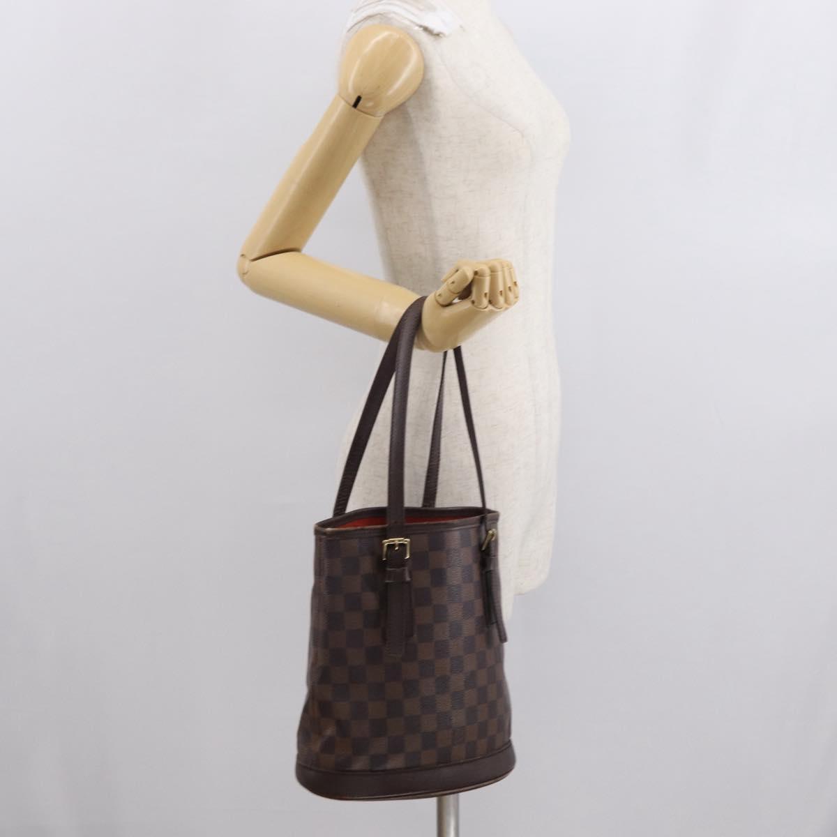 LOUIS VUITTON Damier Ebene Marais Shoulder Bag N42240 LV Auth ka1853