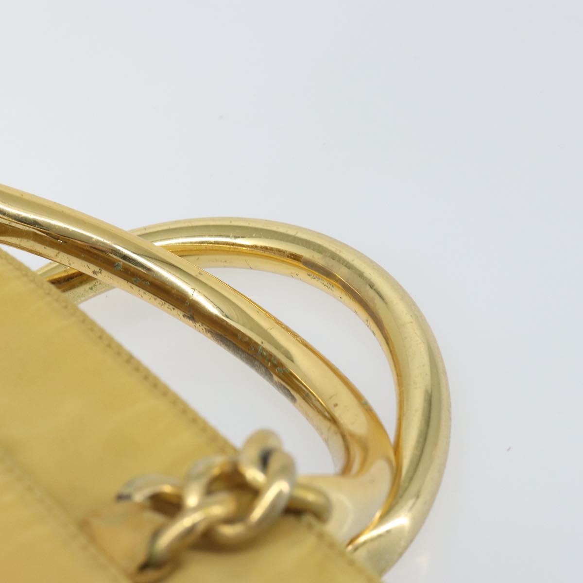 PRADA Hand Bag Nylon Yellow Gold Auth ka1864