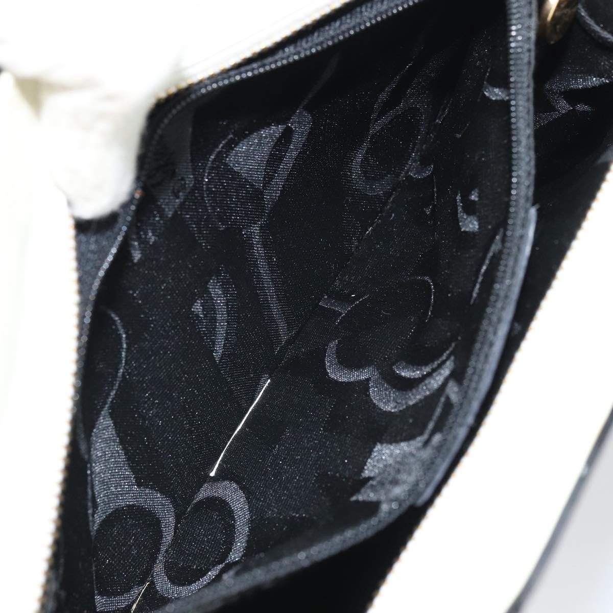 Salvatore Ferragamo Gancini Tote Bag Patent leather Black Gold Auth ka1865