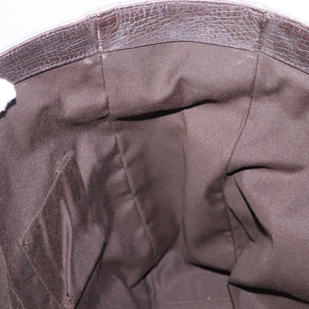 GUCCI GG Supreme Tote Bag PVC Beige Silver 141196 Auth ka187