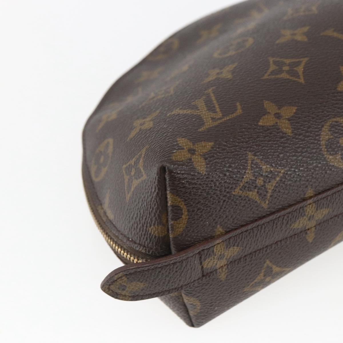 LOUIS VUITTON Monogram Trousse Demi Ronde Cosmetic Pouch M47520 LV Auth ka1872