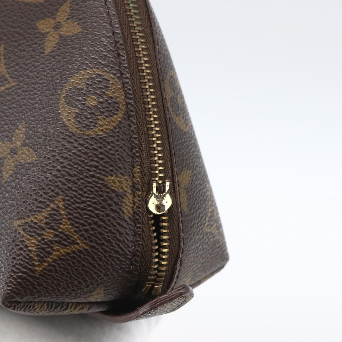 LOUIS VUITTON Monogram Trousse Demi Ronde Cosmetic Pouch M47520 LV Auth ka1872