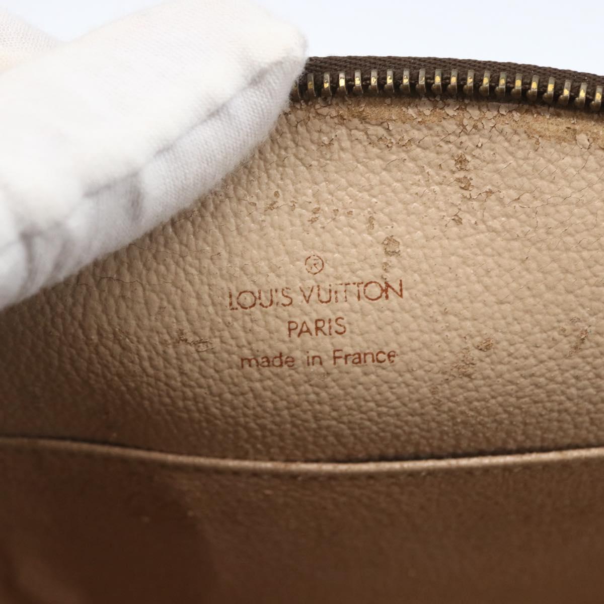 LOUIS VUITTON Monogram Trousse Demi Ronde Cosmetic Pouch M47520 LV Auth ka1872