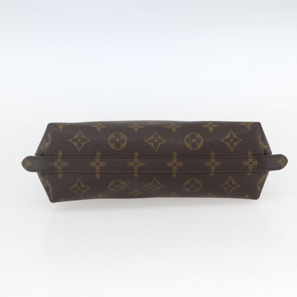 LOUIS VUITTON Monogram Trousse Demi Ronde Cosmetic Pouch M47520 LV Auth ka1872