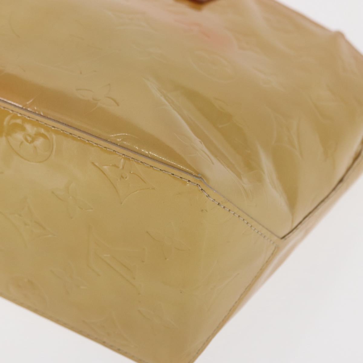 LOUIS VUITTON Monogram Vernis Reade PM Hand Bag Beige M91144 LV Auth ka1876