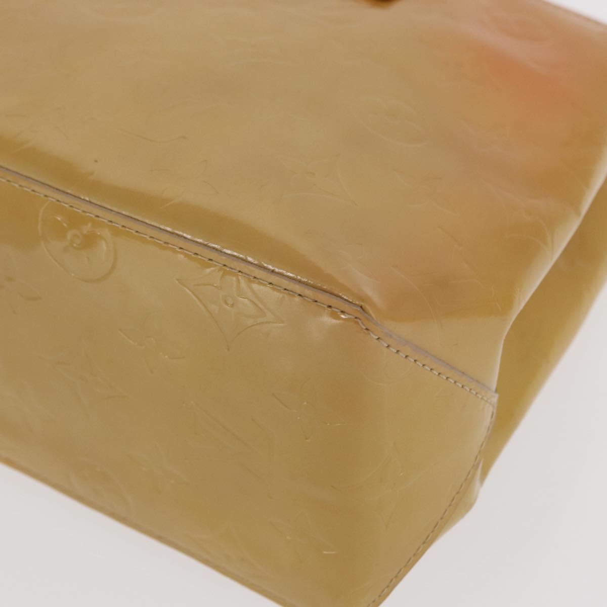 LOUIS VUITTON Monogram Vernis Reade PM Hand Bag Beige M91144 LV Auth ka1876