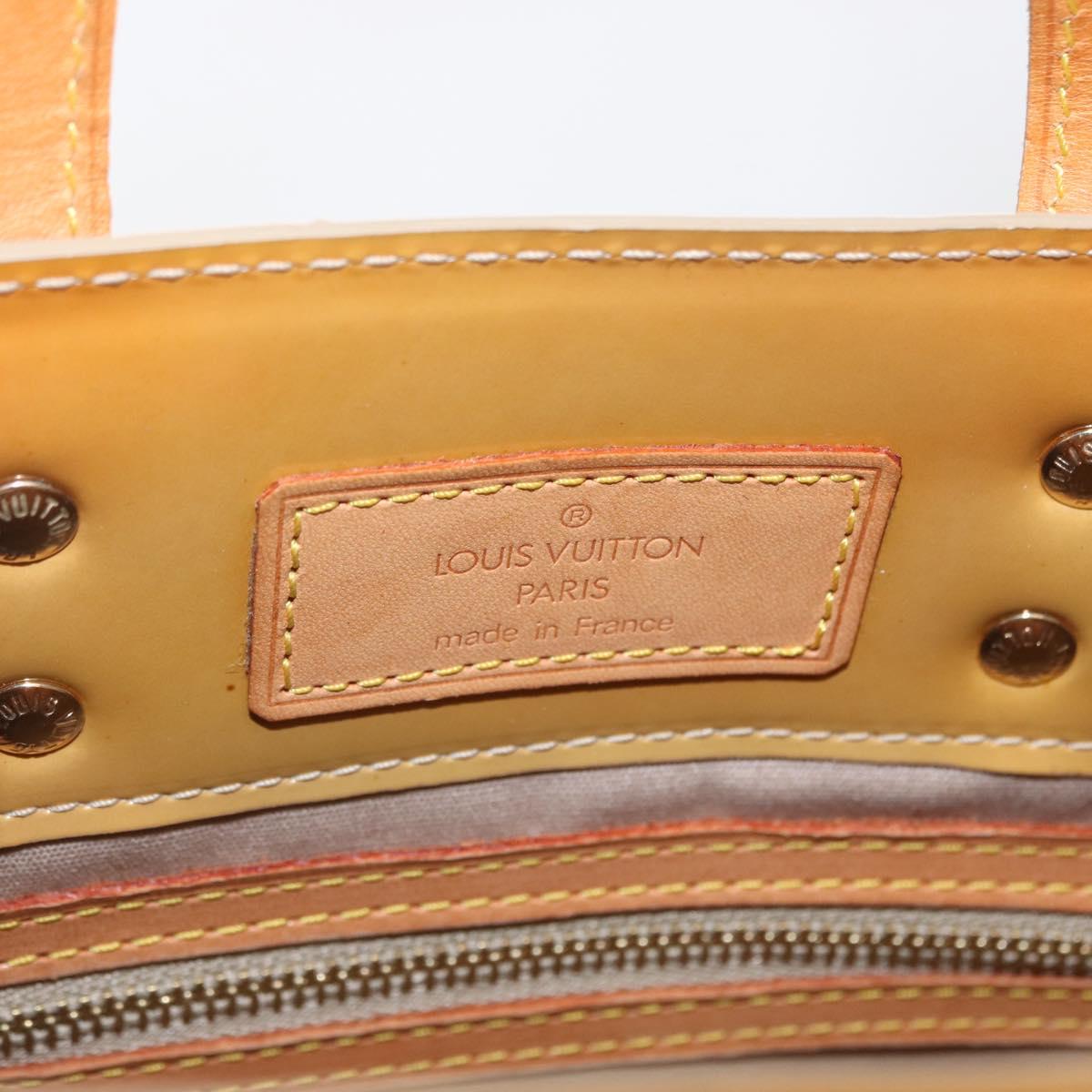 LOUIS VUITTON Monogram Vernis Reade PM Hand Bag Beige M91144 LV Auth ka1876