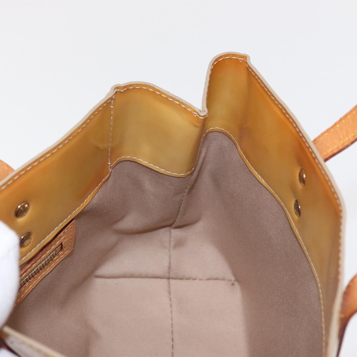 LOUIS VUITTON Monogram Vernis Reade PM Hand Bag Beige M91144 LV Auth ka1876