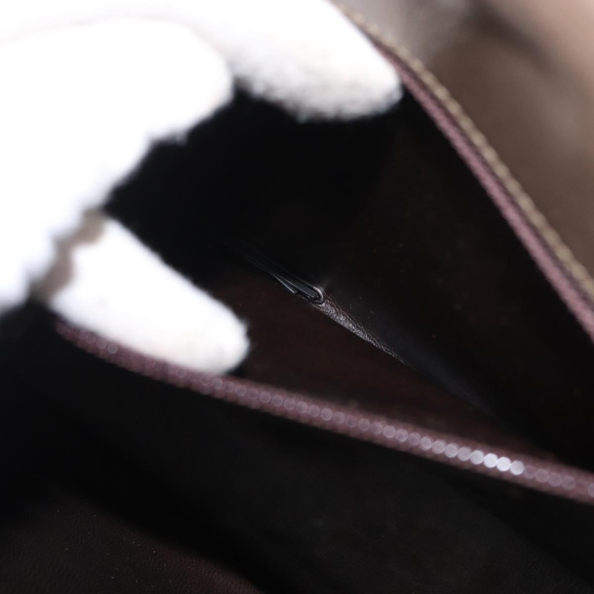 Salvatore Ferragamo Shoulder Bag Leather Beige Gold Auth ka1893
