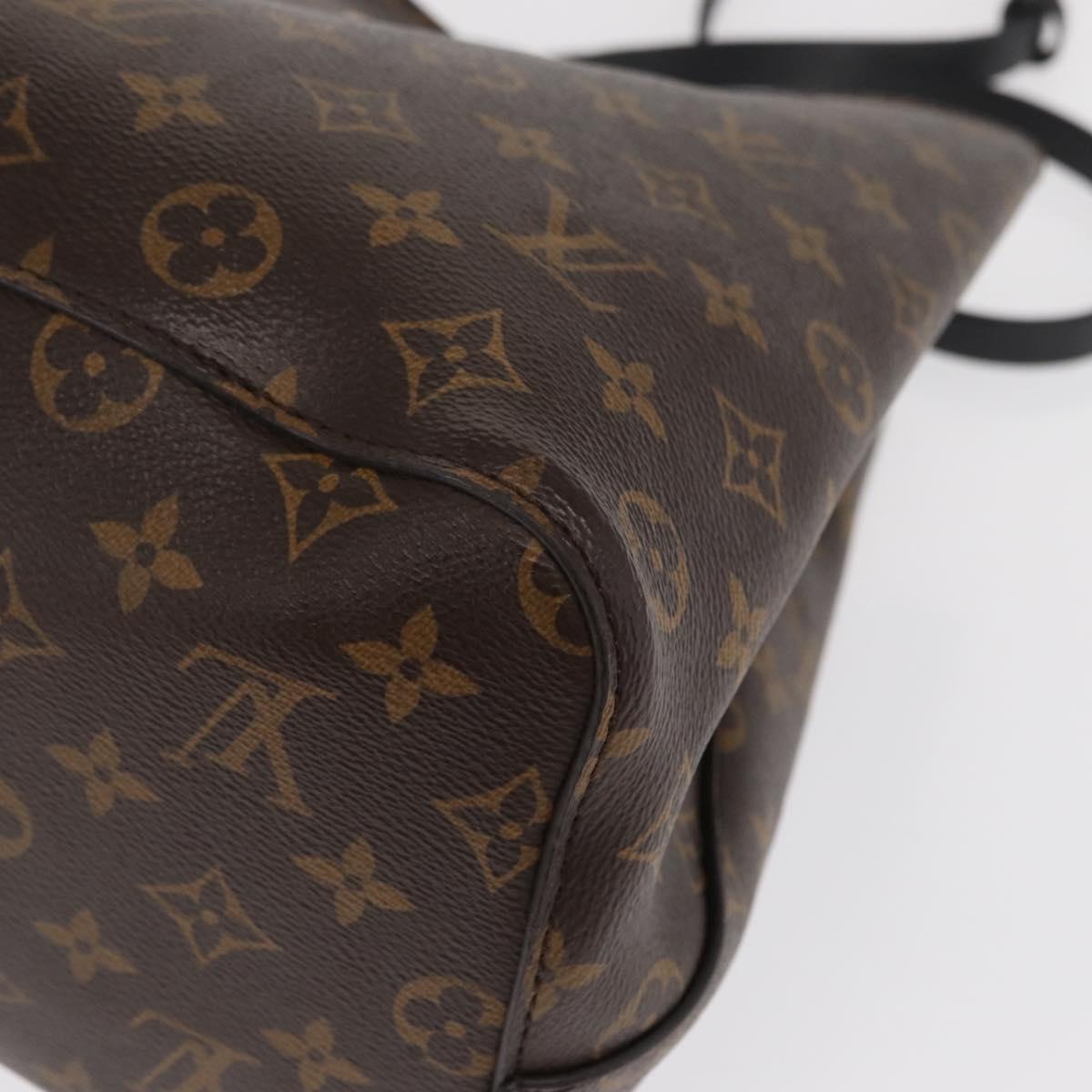 LOUIS VUITTON Monogram Neonoe Shoulder Bag Black M44020 LV Auth ka1907