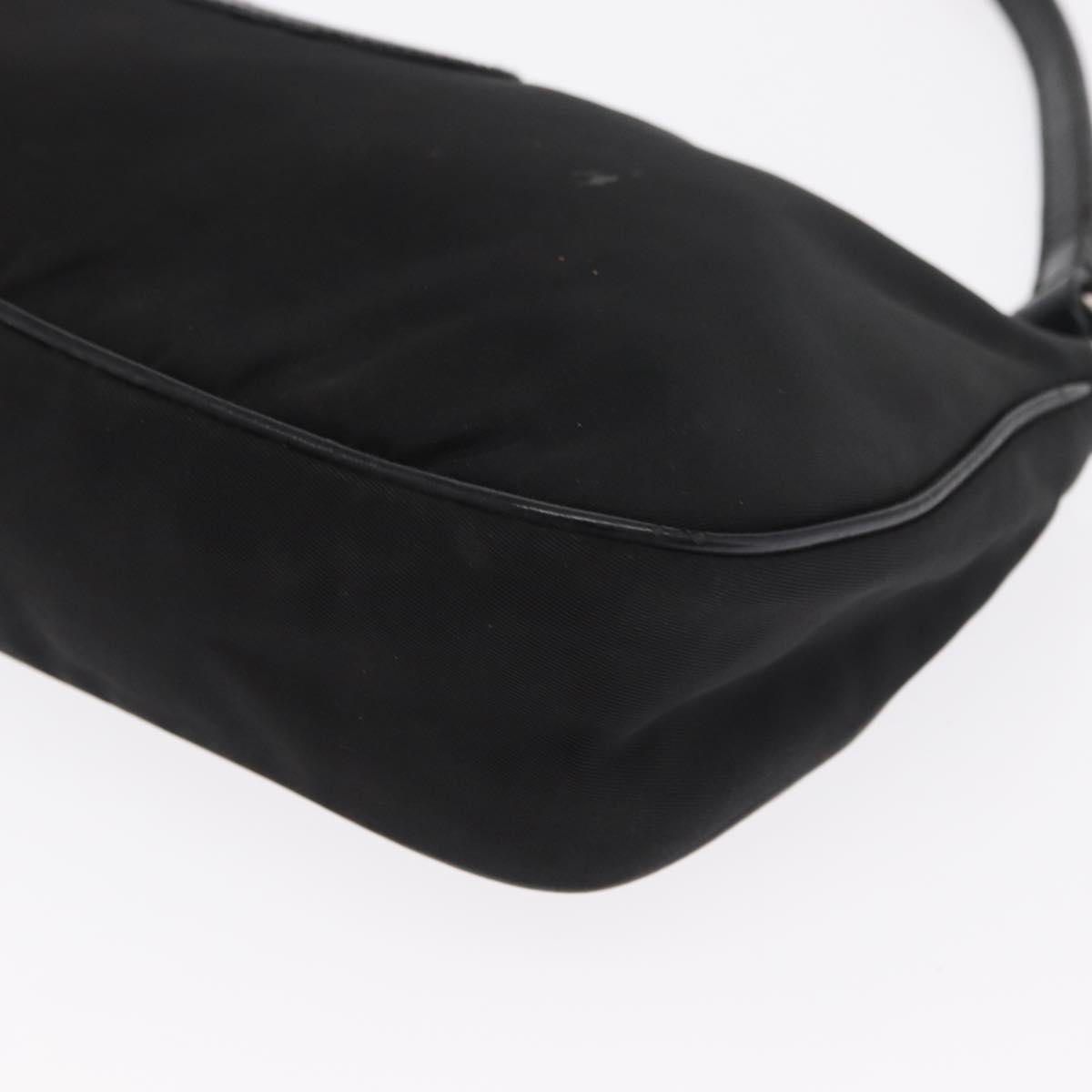 PRADA Shoulder Bag Nylon Black Silver Auth ka1913