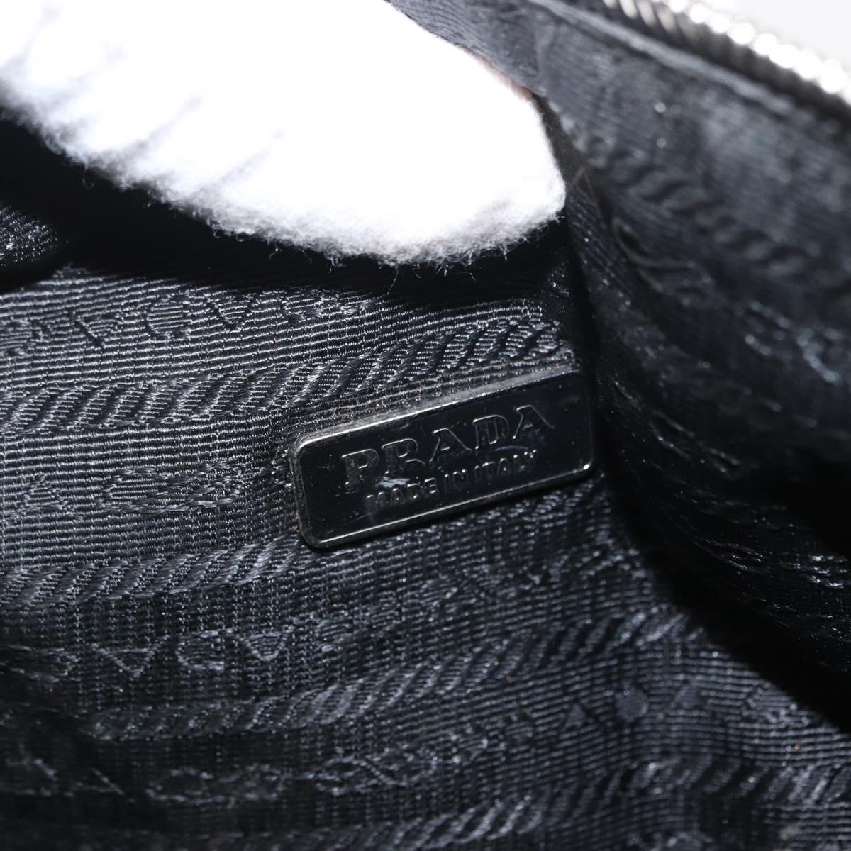 PRADA Shoulder Bag Nylon Black Silver Auth ka1913