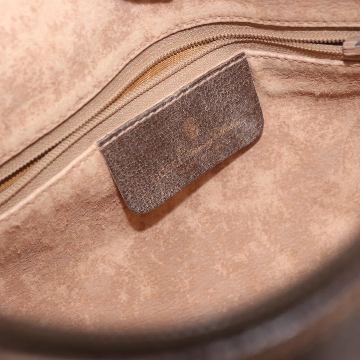 GUCCI GG Supreme Web Sherry Line Bag PVC Beige Gold 56 02 088 Auth ka1923