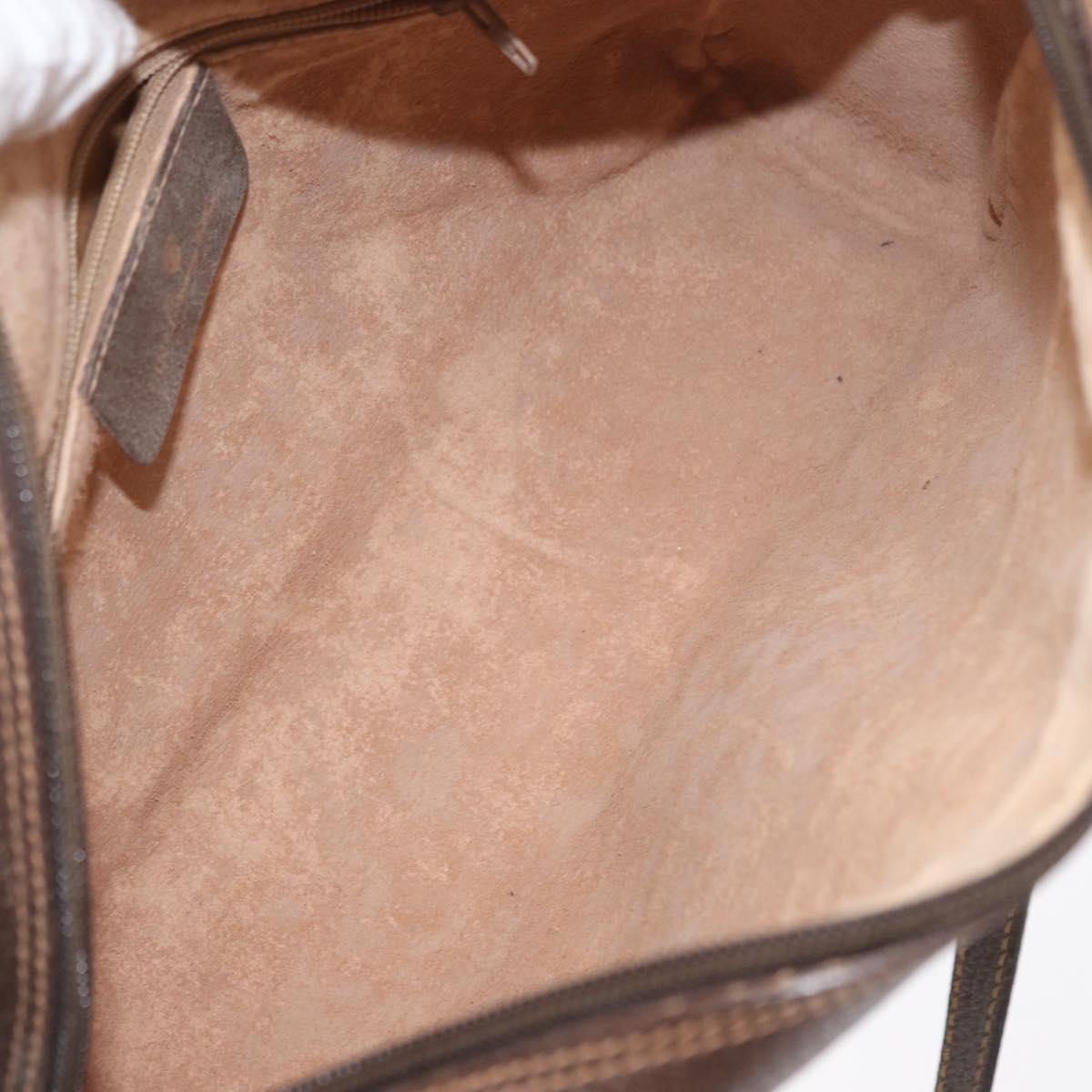 GUCCI GG Supreme Web Sherry Line Bag PVC Beige Gold 56 02 088 Auth ka1923
