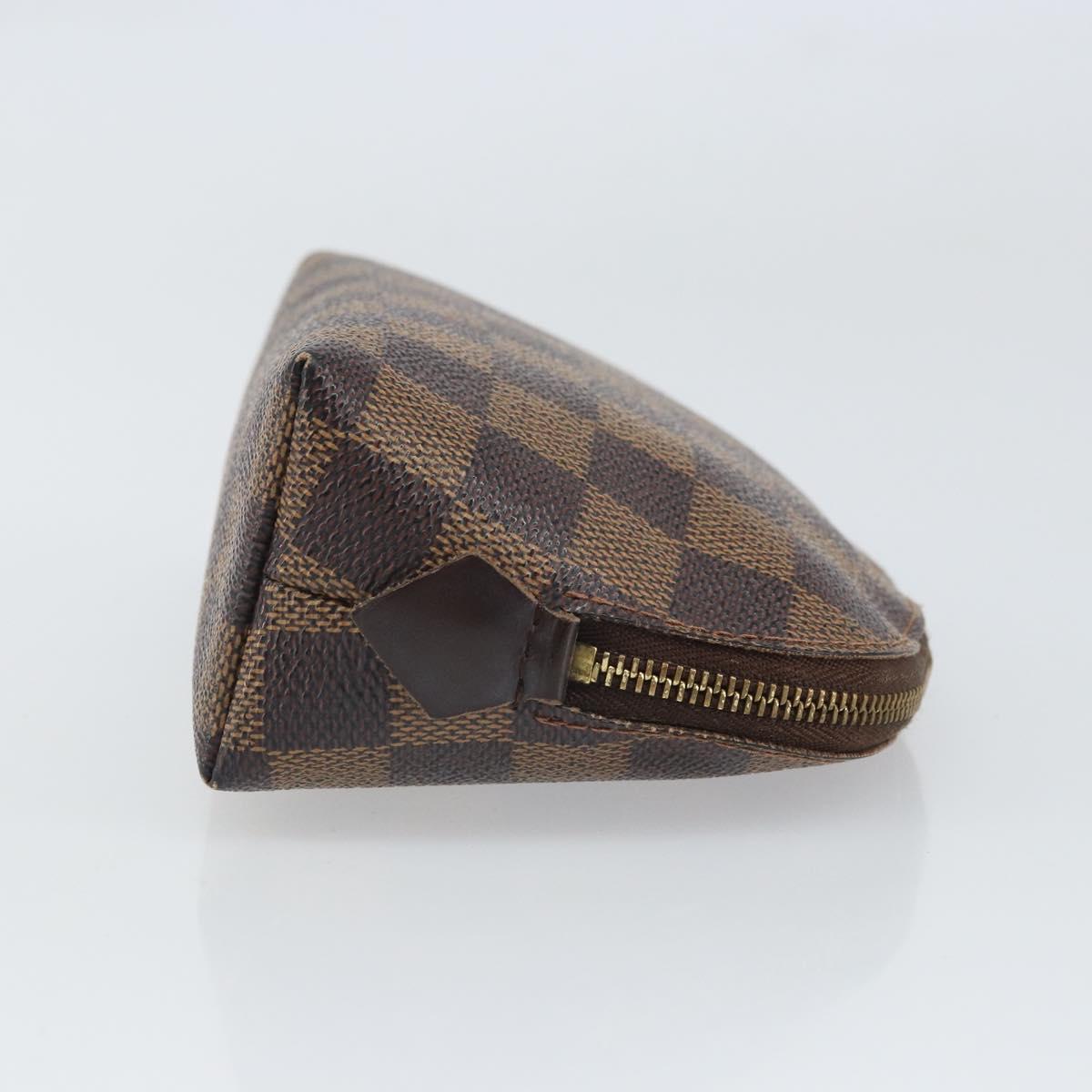 LOUIS VUITTON Damier Ebene Pochette Cosmetic PM Pouch N47516 LV Auth ka1935