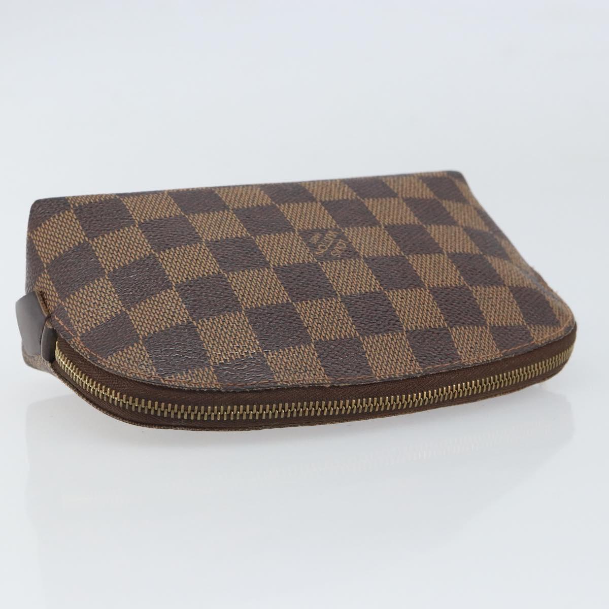 LOUIS VUITTON Damier Ebene Pochette Cosmetic PM Pouch N47516 LV Auth ka1935