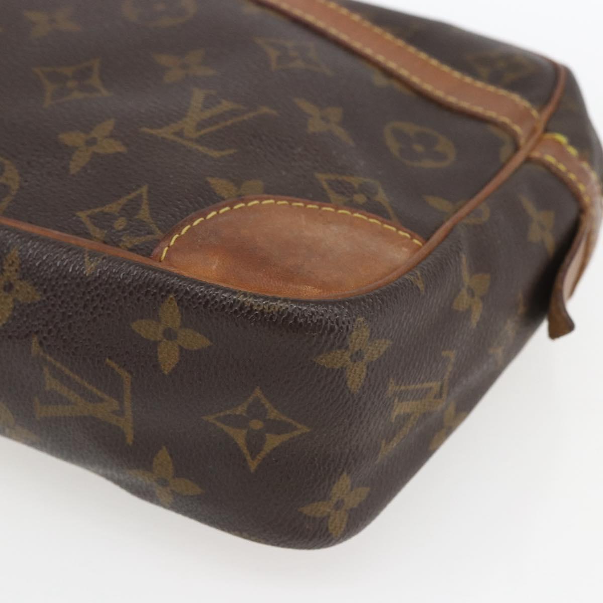 LOUIS VUITTON Monogram Compiegne 28 Clutch Bag M51845 LV Auth ka1952
