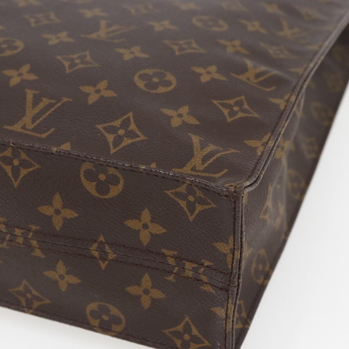 LOUIS VUITTON Monogram Sac Plat Hand Bag M51140 LV Auth ka1968