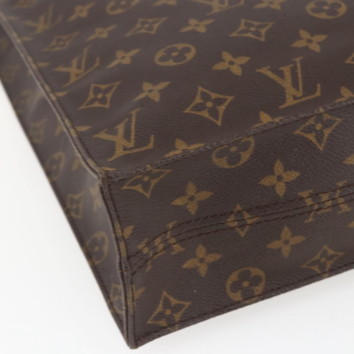 LOUIS VUITTON Monogram Sac Plat Hand Bag M51140 LV Auth ka1968