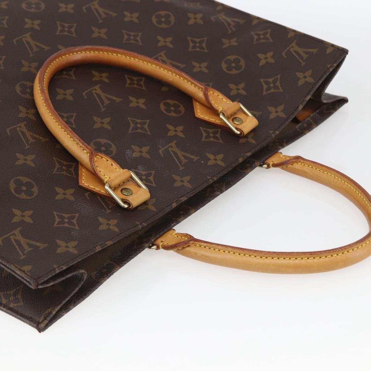 LOUIS VUITTON Monogram Sac Plat Hand Bag M51140 LV Auth ka1968