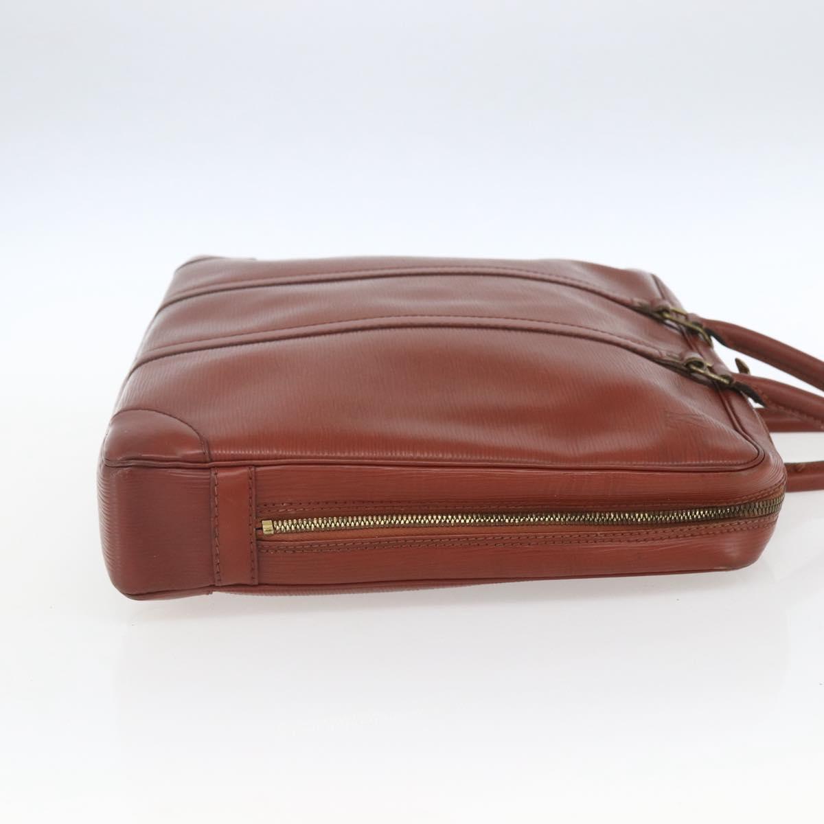 LOUIS VUITTON Epi Porte Documents Voyage Business Bag Brown M54478 Auth ka1969