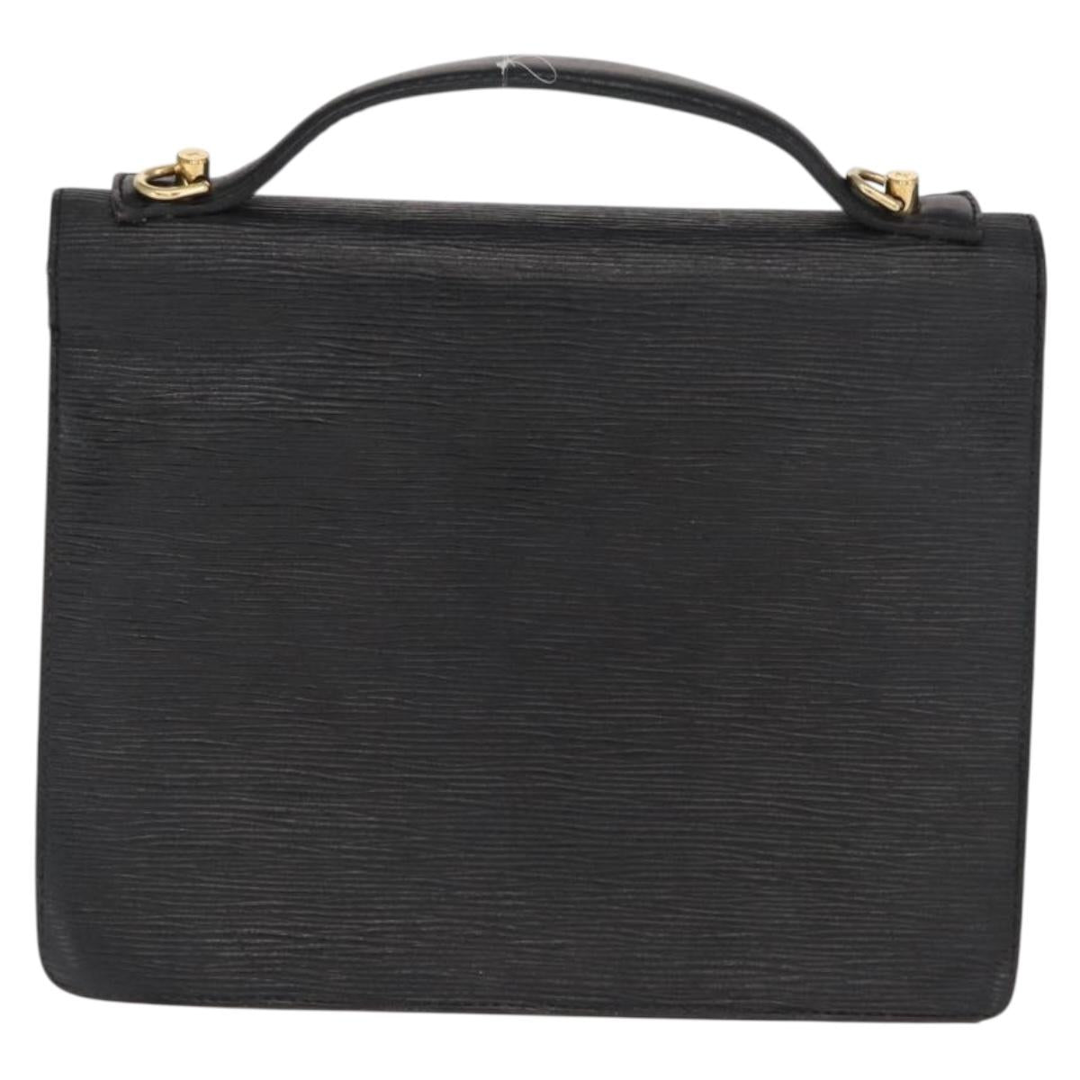 LOUIS VUITTON Epi Monceau 28 Hand Bag Black M52122 LV Auth ka1983