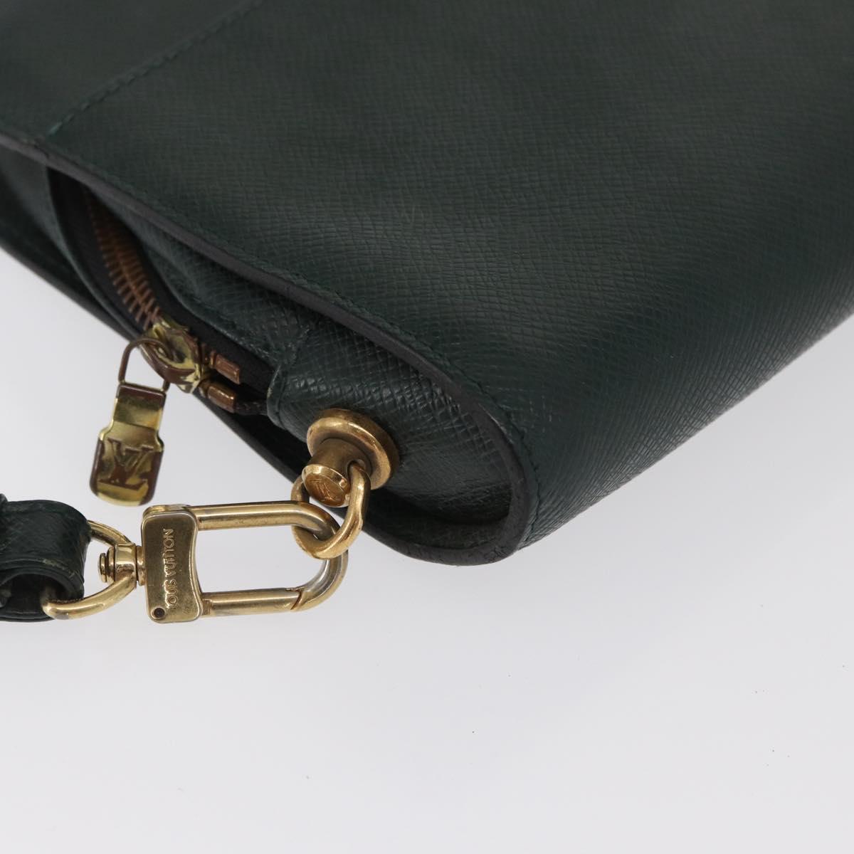LOUIS VUITTON Taiga Baikal Clutch Bag Epicea M30184 LV Auth ka1986