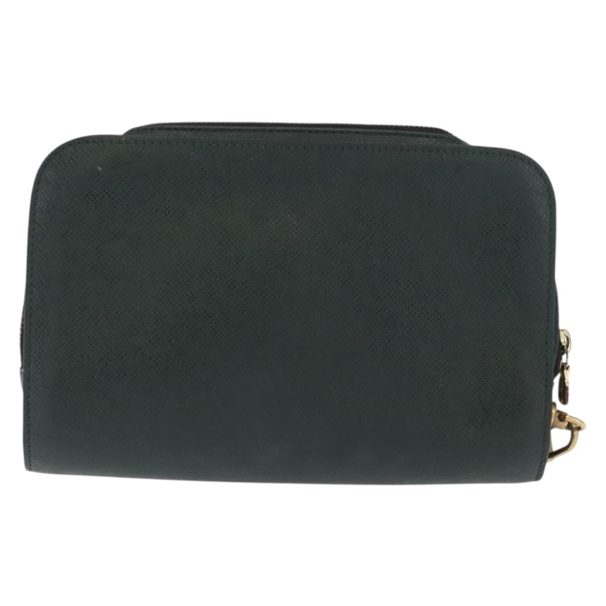 LOUIS VUITTON Taiga Baikal Clutch Bag Epicea M30184 LV Auth ka1986