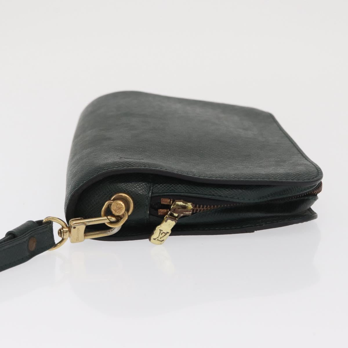 LOUIS VUITTON Taiga Baikal Clutch Bag Epicea M30184 LV Auth ka1986