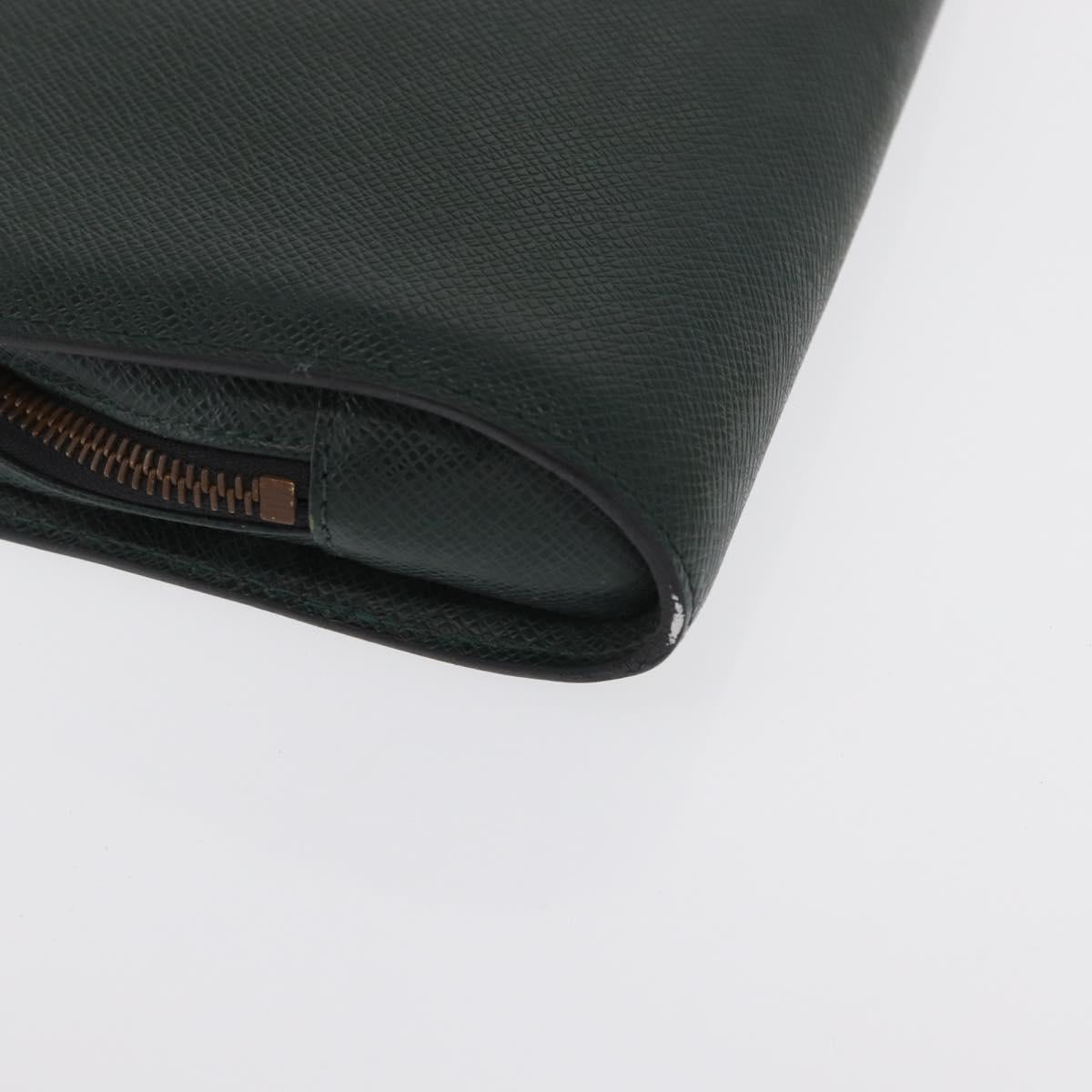 LOUIS VUITTON Taiga Baikal Clutch Bag Epicea M30184 LV Auth ka1986