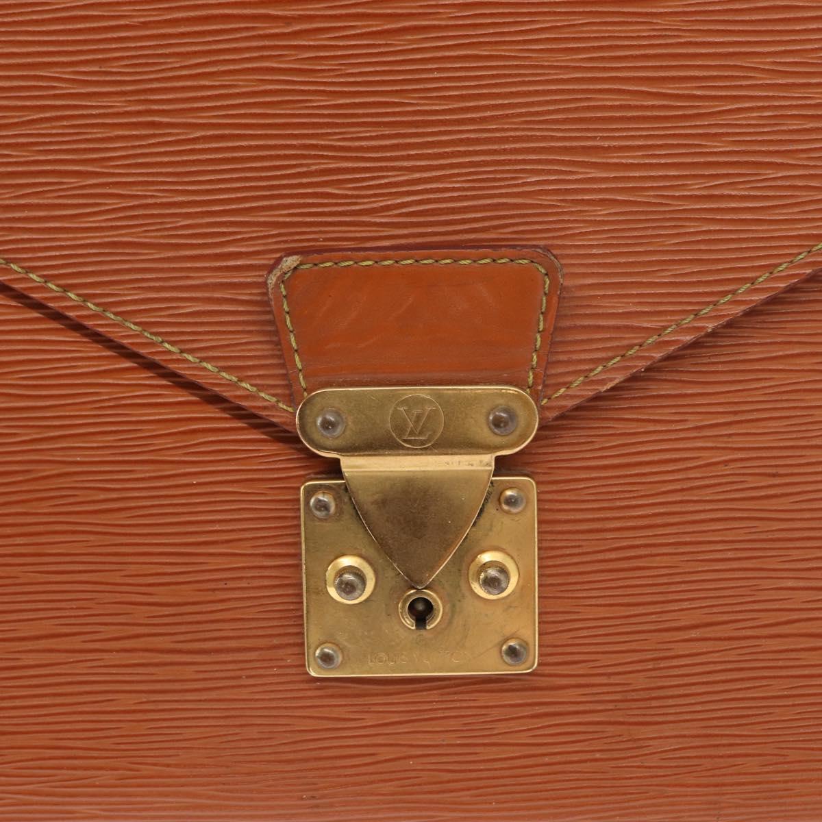 LOUIS VUITTON Epi Serviette Conseiller Briefcase Zipangu Gold M54428 Auth ka1991