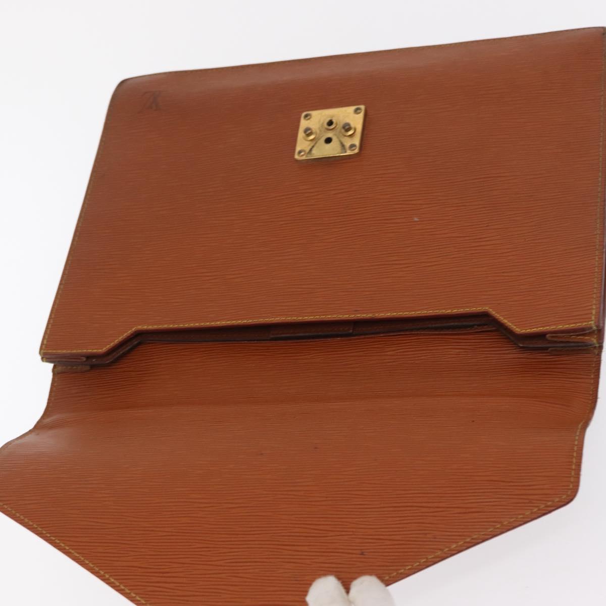 LOUIS VUITTON Epi Serviette Conseiller Briefcase Zipangu Gold M54428 Auth ka1991