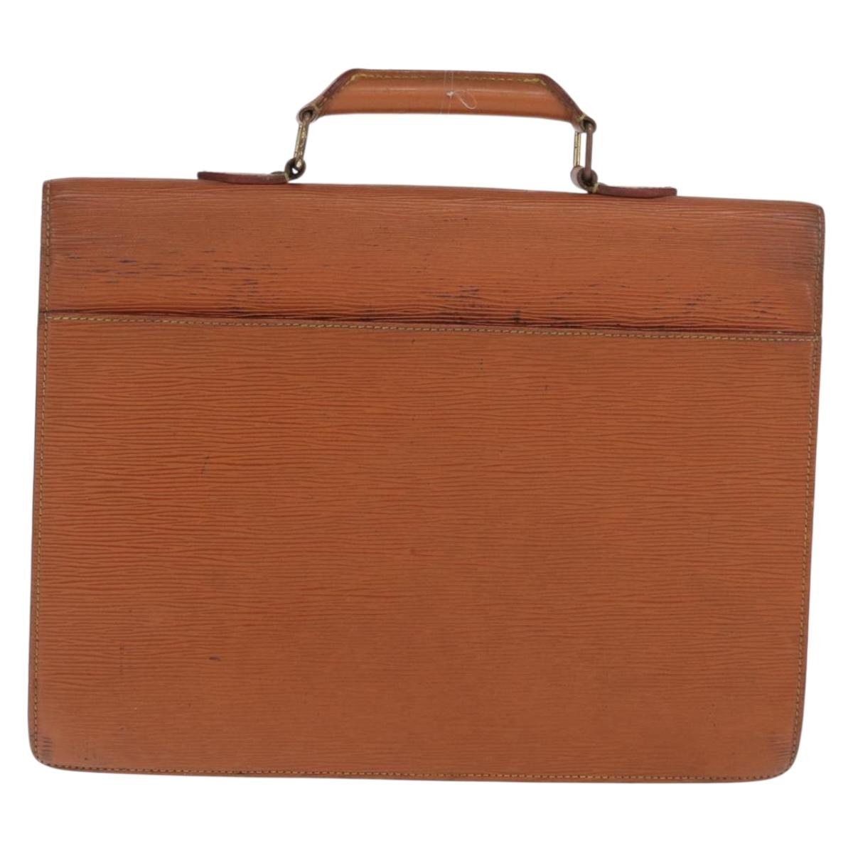 LOUIS VUITTON Epi Serviette Conseiller Briefcase Zipangu Gold M54428 Auth ka1991