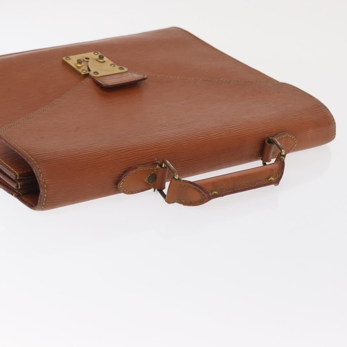LOUIS VUITTON Epi Serviette Conseiller Briefcase Zipangu Gold M54428 Auth ka1991